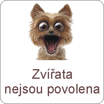 Zvířata nejsou povolena
